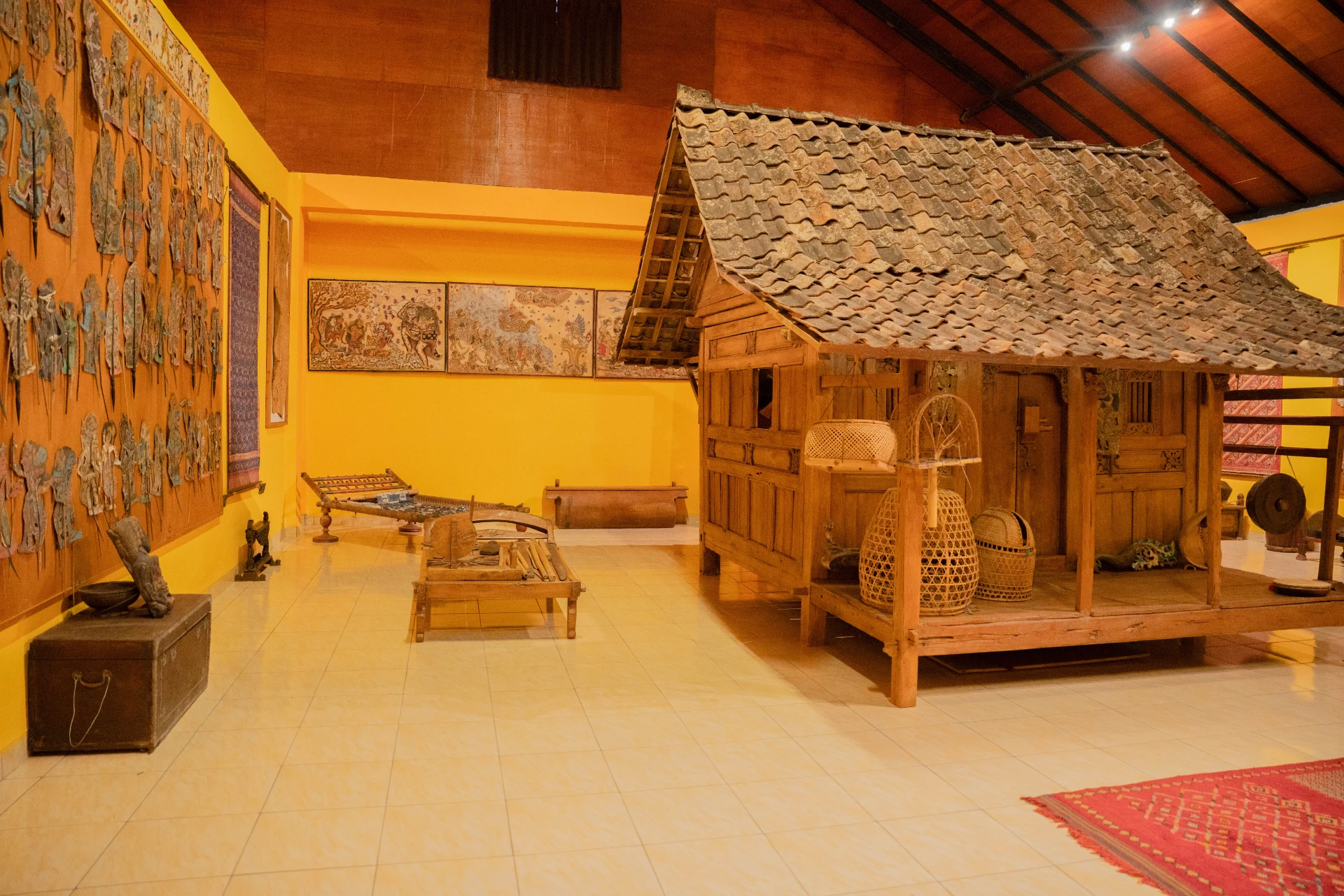 Side view of Tuban House in Tuban Room Peter Bloch Collection Museum